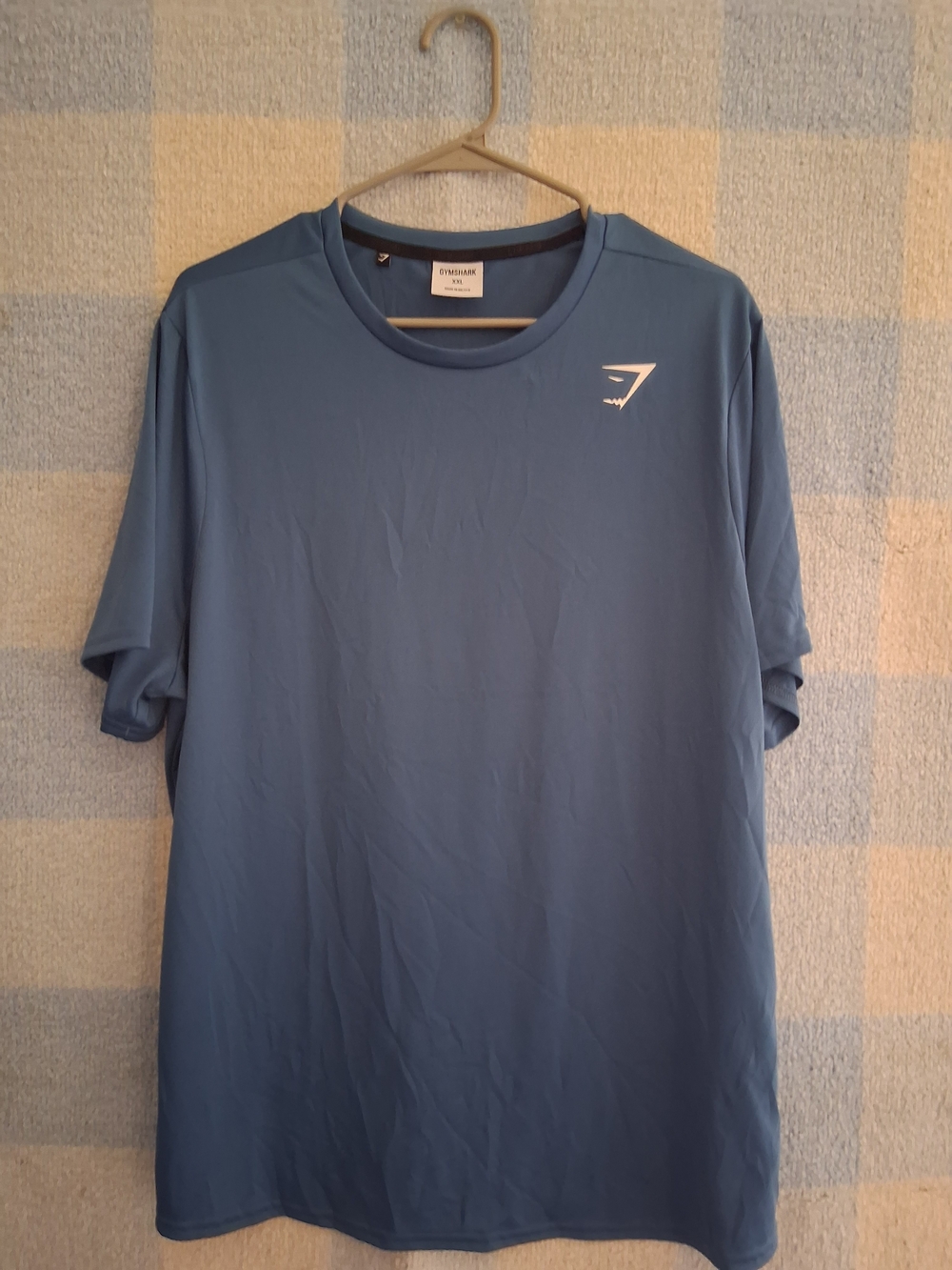 Gymshark Men’s Slate Blue Short Sleeve Training Tee Sz Xxl Pre Loved